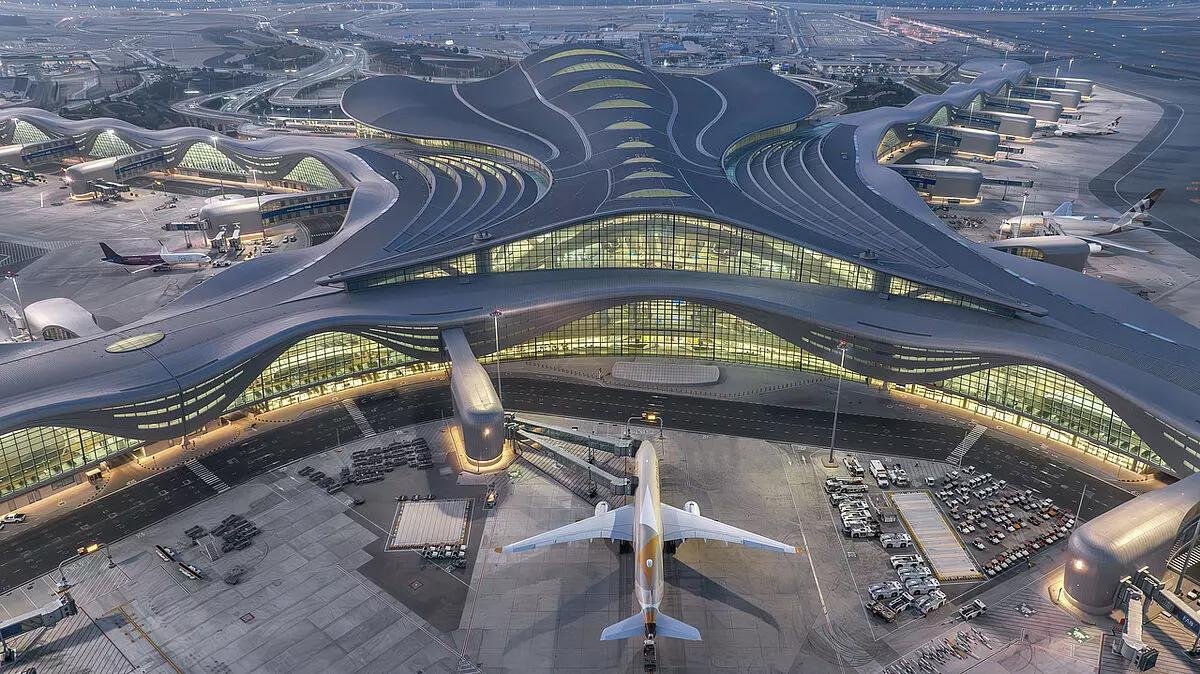 Zayed International Airport near The Sustainable City Yas Island providing convenient domestic and international travel connectivity
