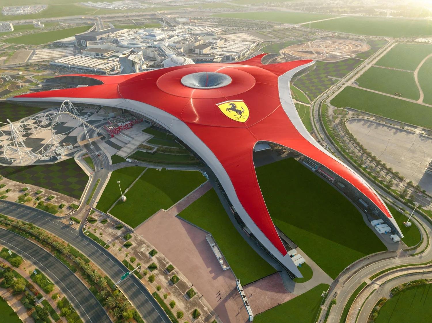 Ferrari World Abu Dhabi near The Sustainable City Yas Island offering world-class entertainment and family attractions